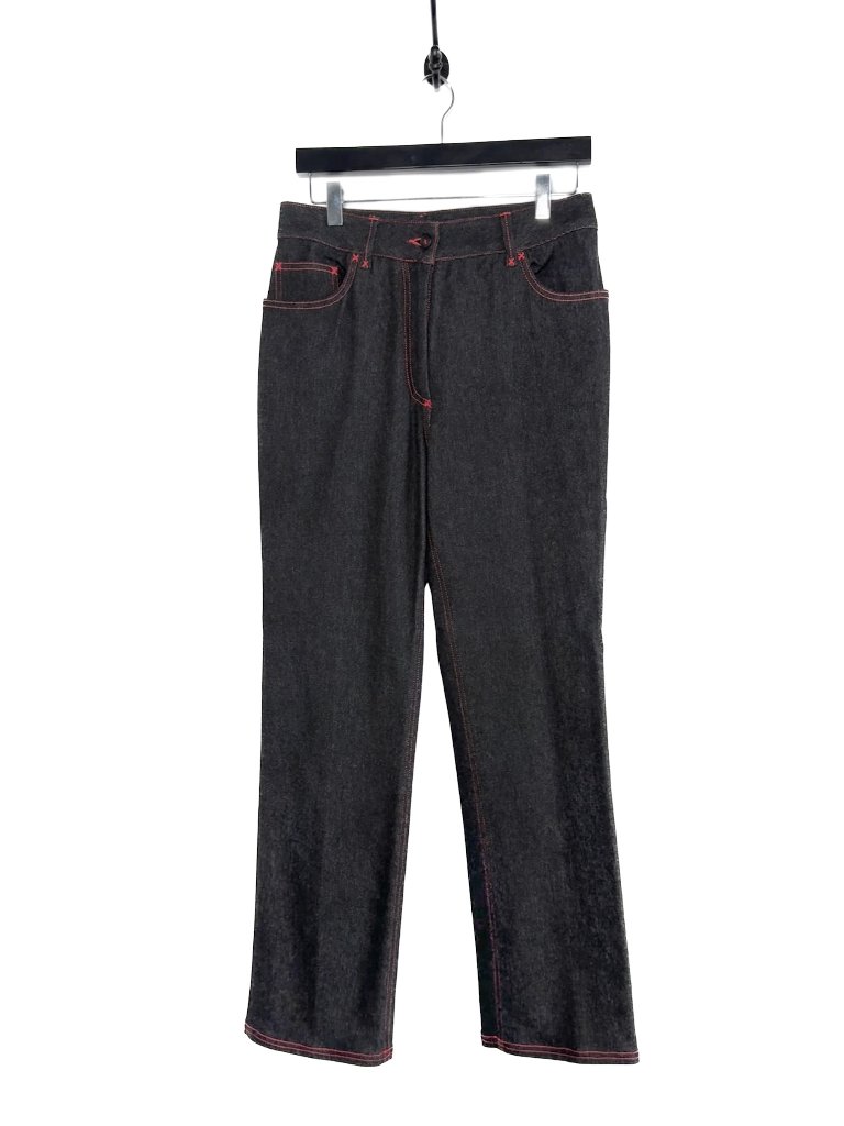 Dolce & Gabbana Vintage Cool Wool Denim Pink Accent Stitching Jeans
